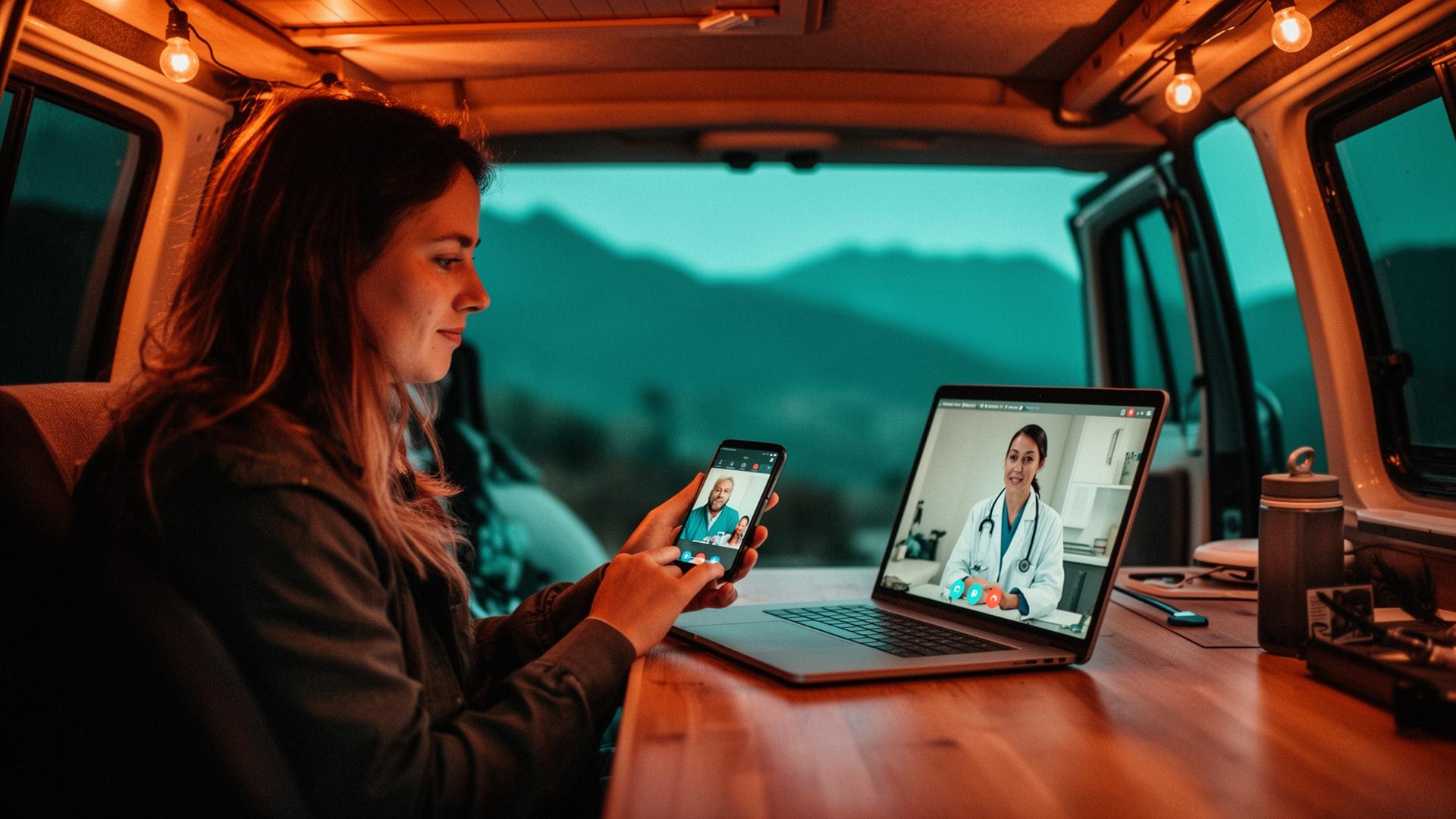 Van-lifer on a telehealth visit